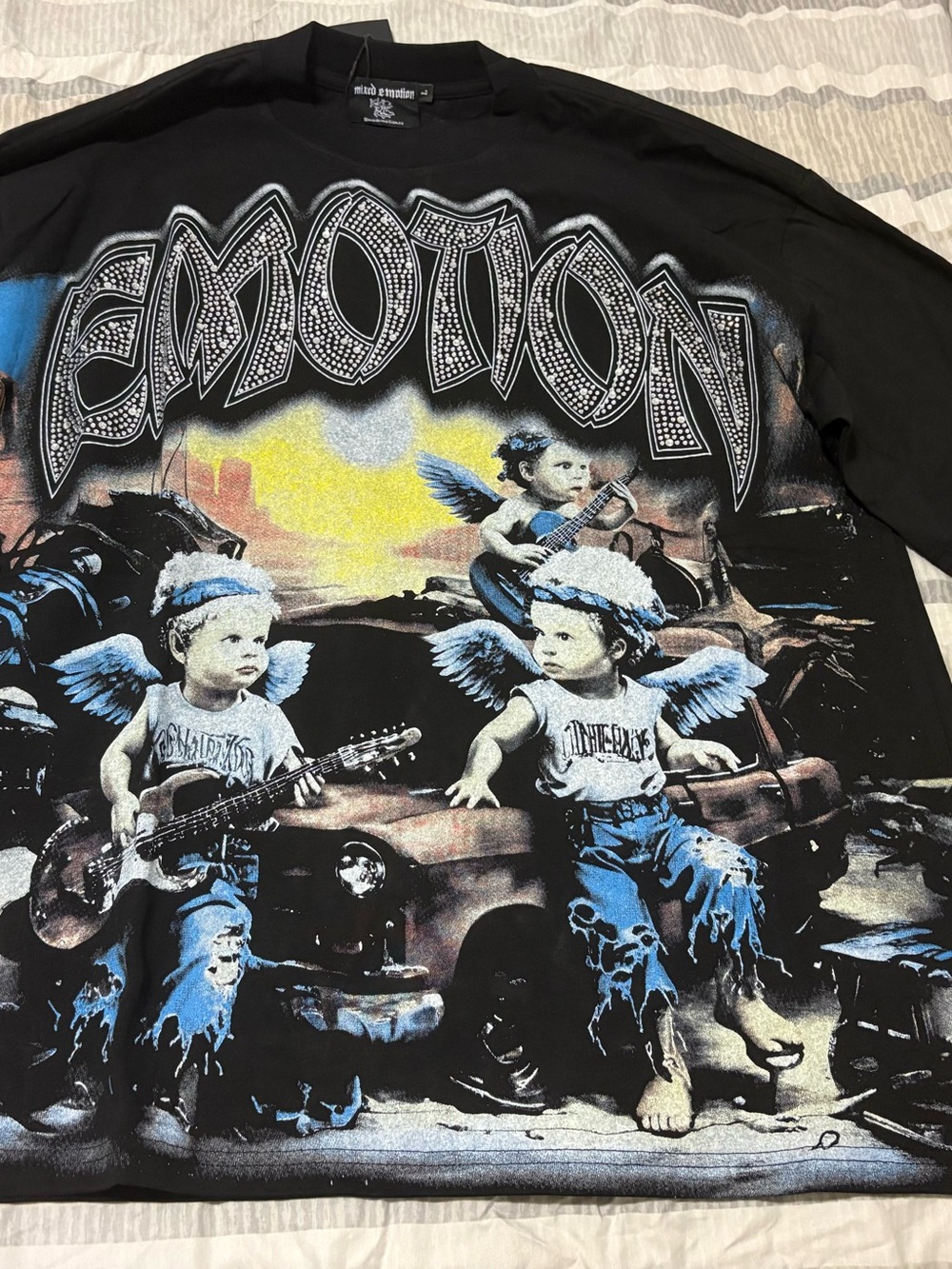 Emotion Graphic Kids Tee - Black